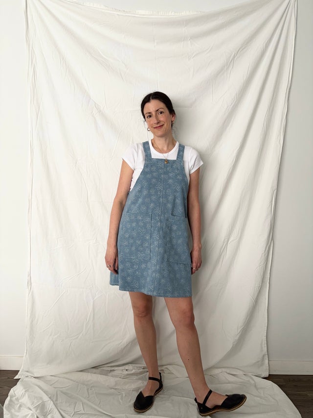 lavender midi dress ROVE Linen-Cotton Midi Dress - Back Details main image 1